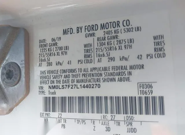 NM0LS7F27L1440270 2020 2020 Ford Transit- Connect Xlt Cargo 9