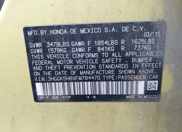 3HGGK5H8XFM784470 2015 2015 Honda Fit- Ex/Ex-L 9