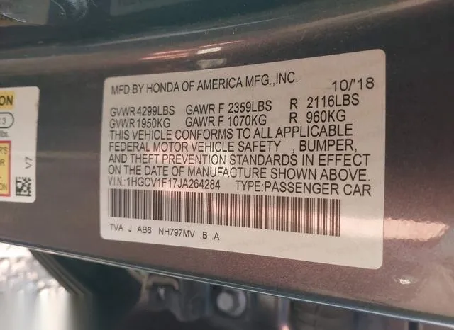 1HGCV1F17JA264284 2018 2018 Honda Accord- LX 9