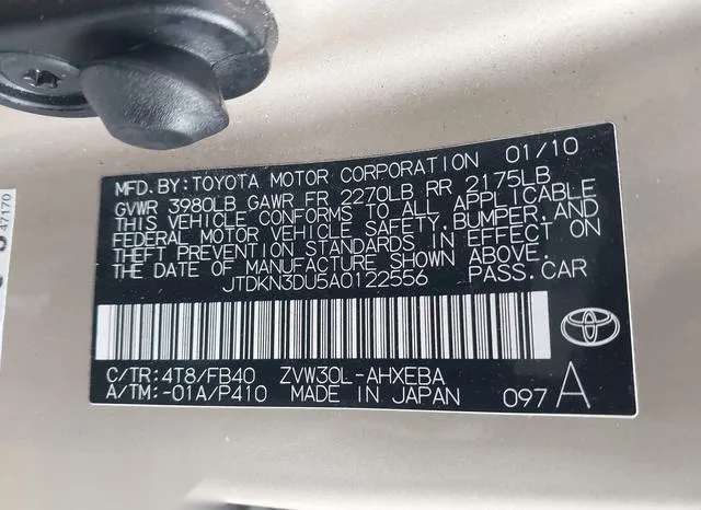 JTDKN3DU5A0122556 2010 2010 Toyota Prius- Iii 9