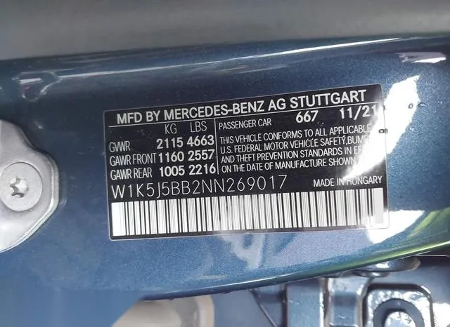 W1K5J5BB2NN269017 2022 2022 Mercedes-Benz Amg Cla 35- 4Matic 9