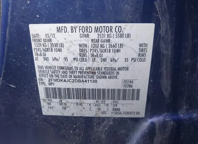 2FMDK4JC2DBA41130 2013 2013 Ford Edge- Sel 9