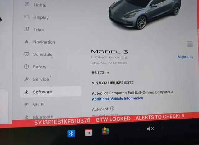 5YJ3E1EB1KF510375 2019 2019 Tesla Model 3- Long Range/Perfo 7