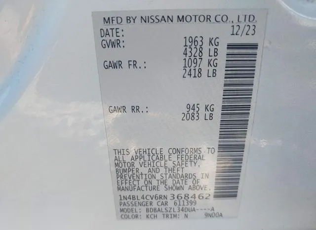 1N4BL4CV6RN368462 2024 2024 Nissan Altima- Sr Fwd 9