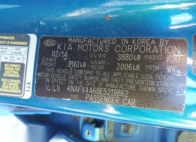 KNAFX4A68E5219862 2014 2014 KIA Forte- LX 9