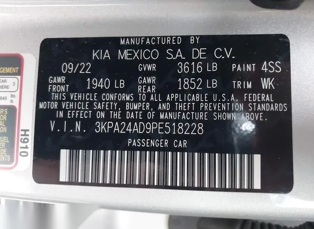 3KPA24AD9PE518228 2023 2023 KIA Rio- LX 9