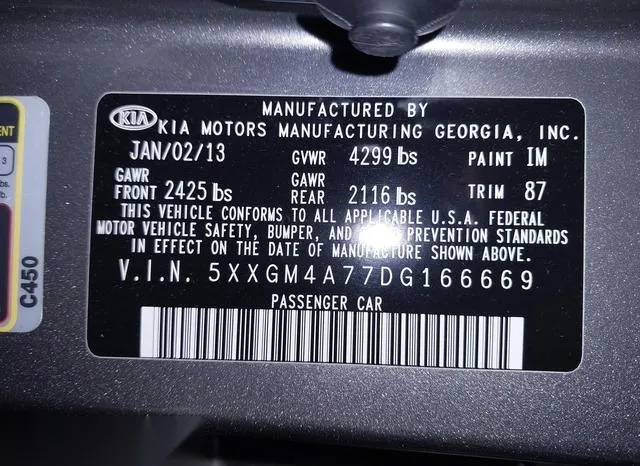 5XXGM4A77DG166669 2013 2013 KIA Optima- LX 9