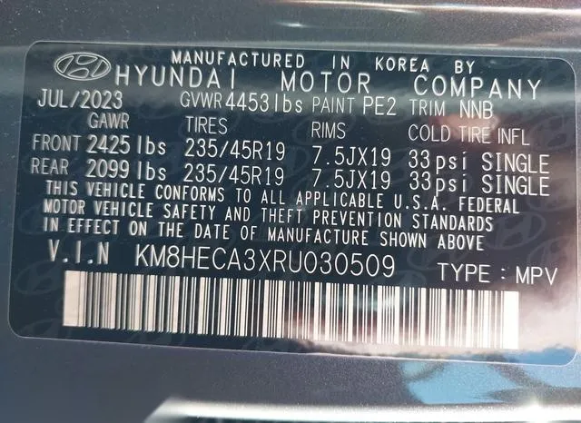 KM8HECA3XRU030509 2024 2024 Hyundai Kona- Limited 9