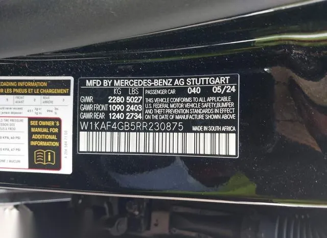 W1KAF4GB5RR230875 2024 2024 Mercedes-Benz C 300 9