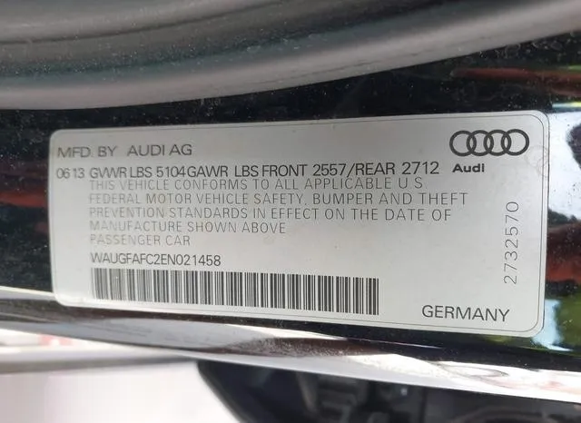 WAUGFAFC2EN021458 2014 2014 Audi A6- 2-0T Premium 9