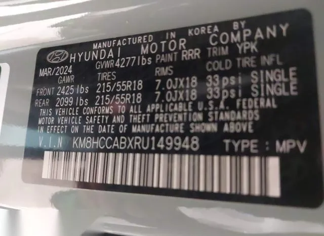 KM8HCCABXRU149948 2024 2024 Hyundai Kona- Sel 9