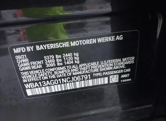 WBA13AG01NCJ06791 2022 2022 BMW 5 Series- 530E 9