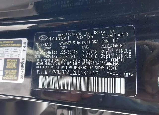 KM8J33AL2LU161416 2020 2020 Hyundai Tucson- Ultimate 9