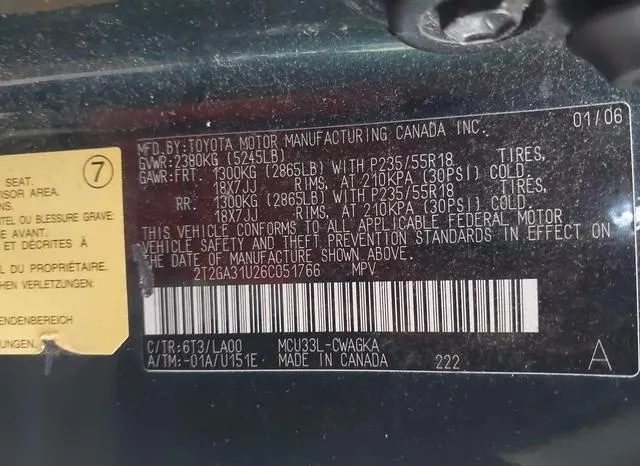 2T2GA31U26C051766 2006 2006 Lexus RX- 330 9