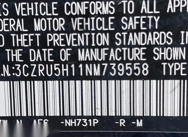 3CZRU5H11NM739558 2022 2022 Honda HR-V- 2Wd Sport 9