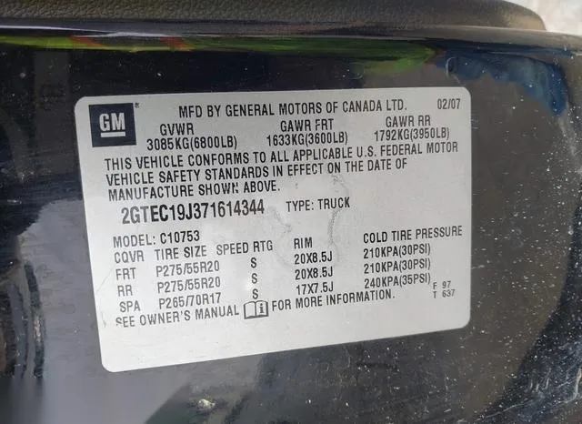 2GTEC19J371614344 2007 2007 GMC Sierra- 1500 Sle1 9