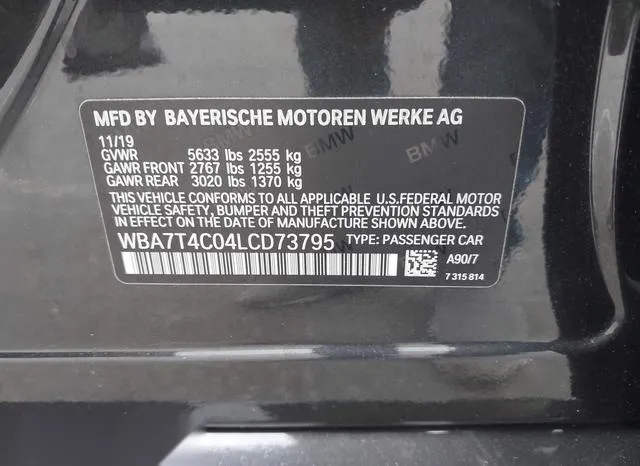 WBA7T4C04LCD73795 2020 2020 BMW 7 Series- 740I Xdrive 9