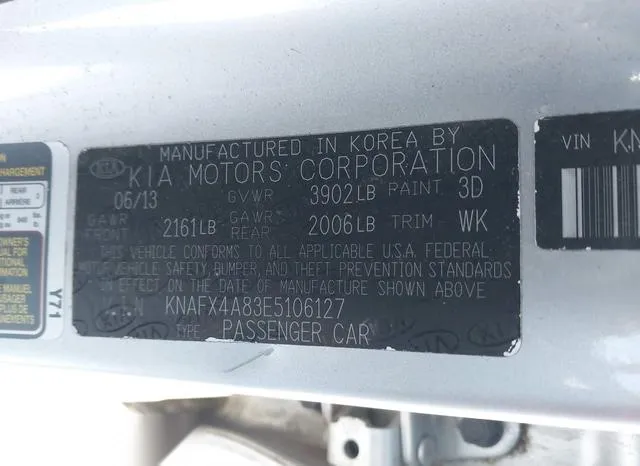 KNAFX4A83E5106127 2014 2014 KIA Forte- EX 9