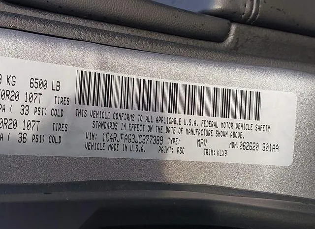 1C4RJFAG3JC377389 2018 2018 Jeep Grand Cherokee- Altitude 4X4 9