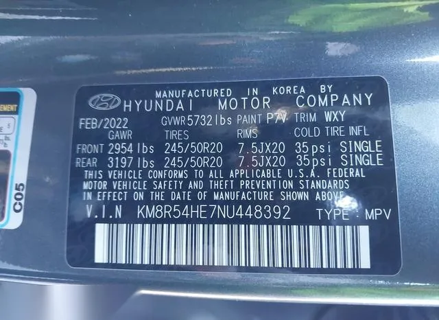 KM8R54HE7NU448392 2022 2022 Hyundai Palisade- Limited 9