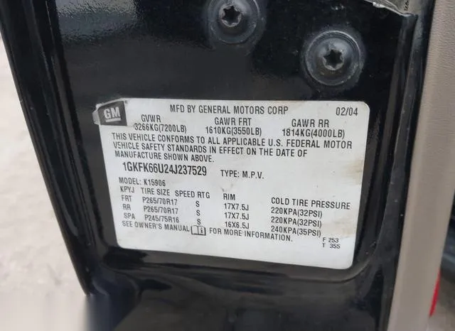 1GKFK66U24J237529 2004 2004 GMC Yukon Xl 1500- Denali 9