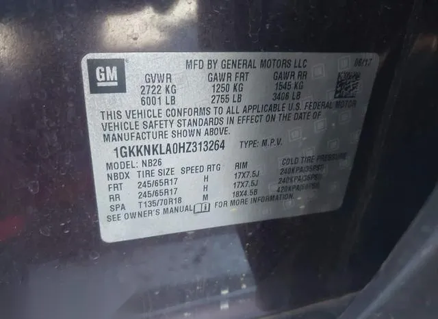 1GKKNKLA0HZ313264 2017 2017 GMC Acadia- Sle-1 9