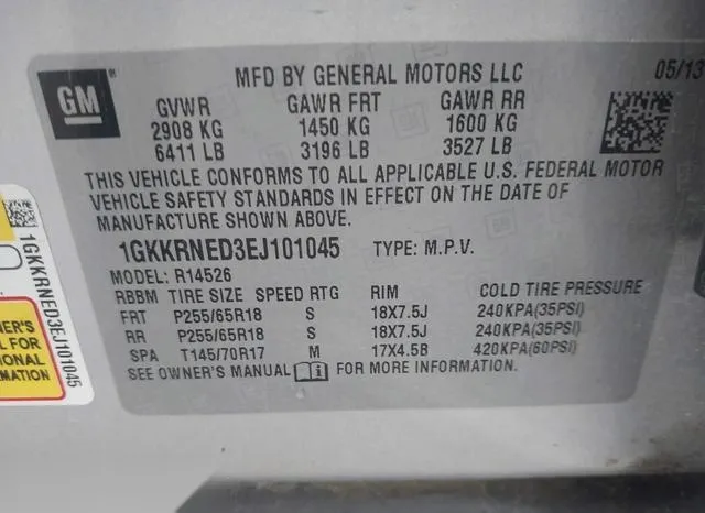 1GKKRNED3EJ101045 2014 2014 GMC Acadia- Sle-1 9