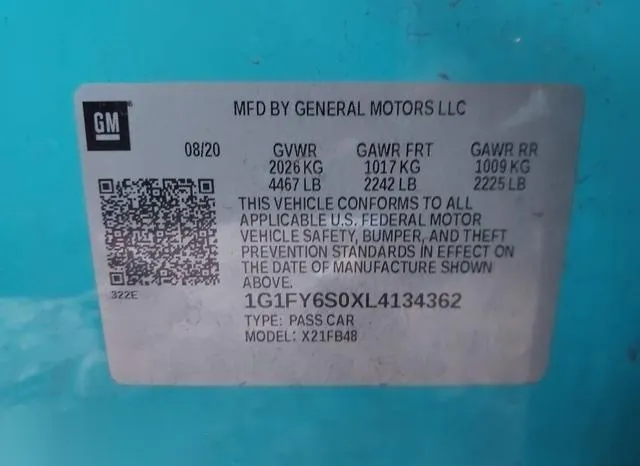 1G1FY6S0XL4134362 2020 2020 Chevrolet Bolt- Ev Fwd Lt 9