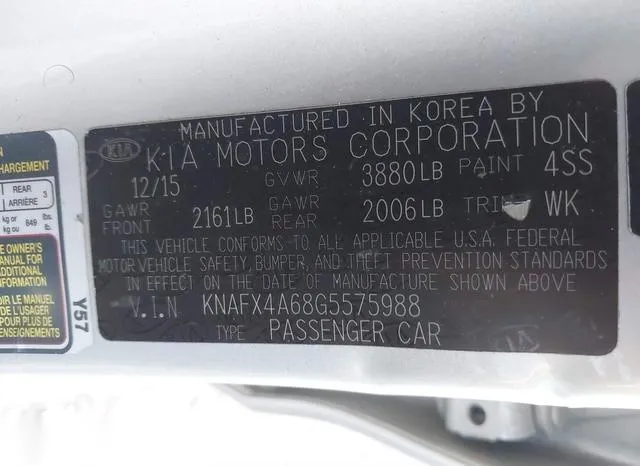 KNAFX4A68G5575988 2016 2016 KIA Forte- LX 9