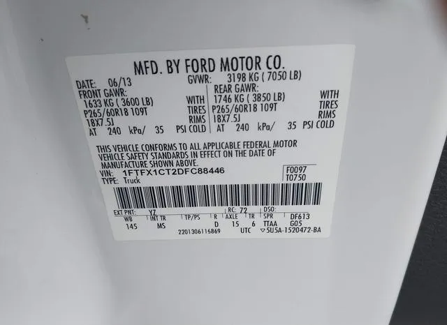 1FTFX1CT2DFC88446 2013 2013 Ford F-150- Xlt 9