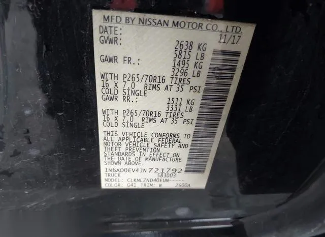 1N6AD0EV4JN721792 2018 2018 Nissan Frontier- SV 9