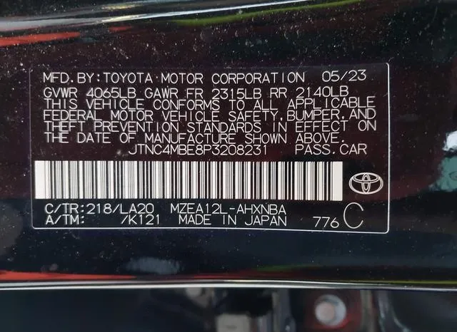 JTNC4MBE8P3208231 2023 2023 Toyota Corolla- Xse 9