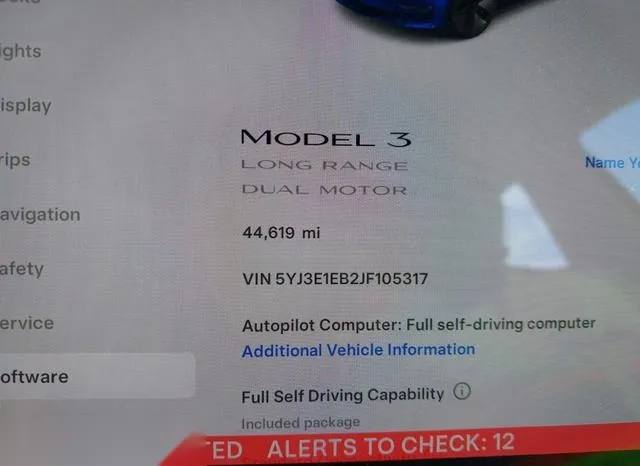 5YJ3E1EB2JF105317 2018 2018 Tesla Model 3- Long Range/Perfo 7