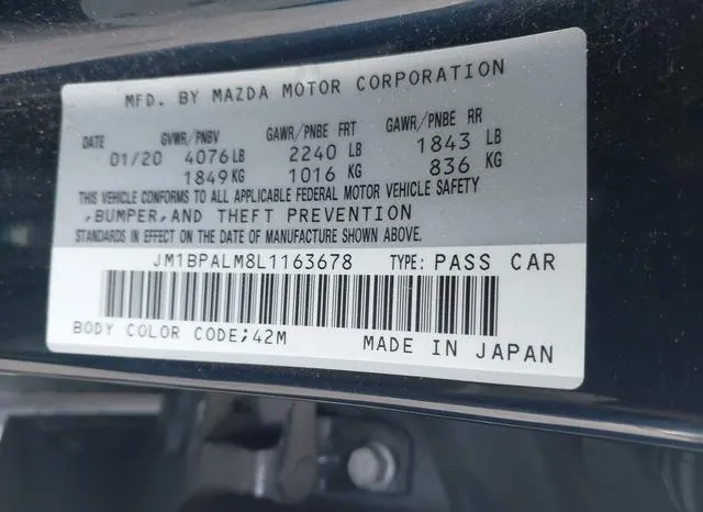 JM1BPALM8L1163678 2020 2020 Mazda 3 9