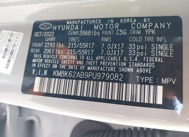 KM8K62AB9PU979082 2023 2023 Hyundai Kona- Sel 9