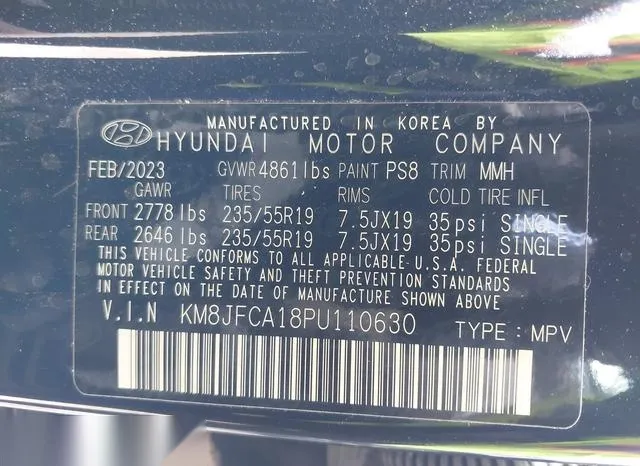 KM8JFCA18PU110630 2023 2023 Hyundai Tucson- Hybrid Sel Conv 9