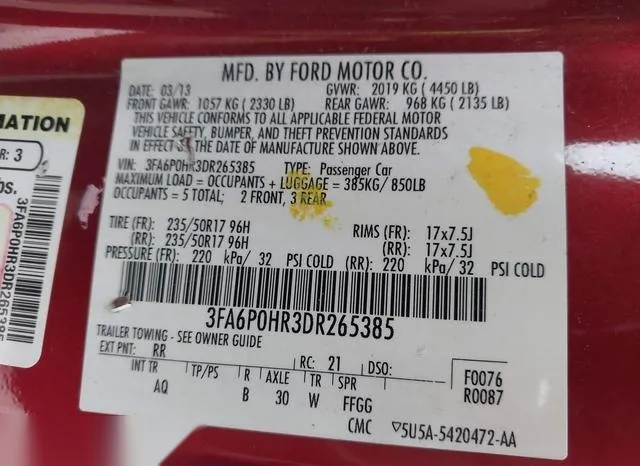 3FA6P0HR3DR265385 2013 2013 Ford Fusion- SE 9