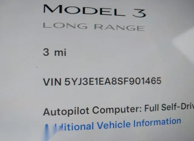 5YJ3E1EA8SF901465 2025 2025 Tesla Model 3- Long Range Rear- 9