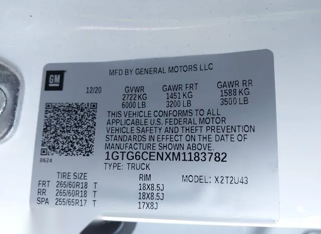 1GTG6CENXM1183782 2021 2021 GMC Canyon- 4Wd  Long Box Eleva 9