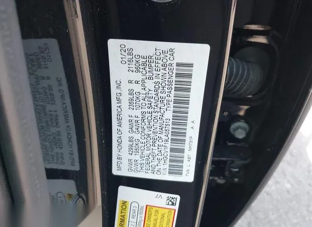 1HGCV1F19LA057513 2020 2020 Honda Accord- LX 9