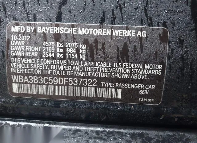 WBA3B3C59DF537322 2013 2013 BMW 3 Series- 328I Xdrive 9