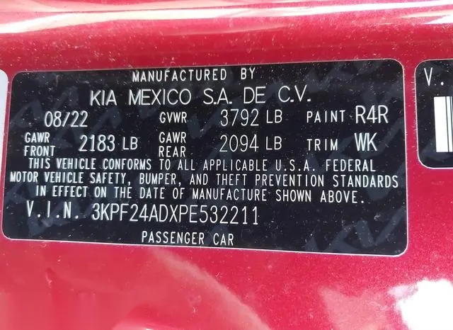 3KPF24ADXPE532211 2023 2023 KIA Forte- Lxs 9