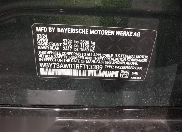 WBY73AW01RFT13389 2024 2024 BMW I4- Edrive40 9