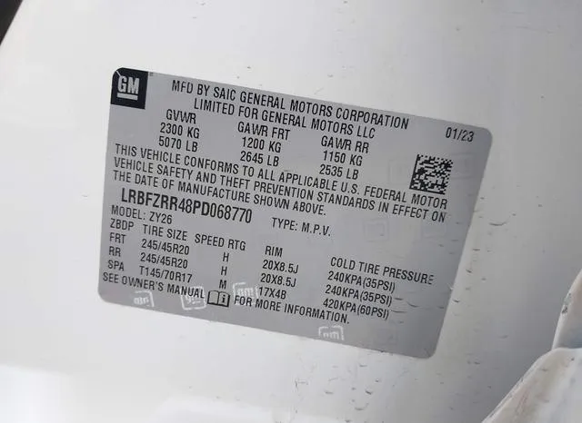 LRBFZRR48PD068770 2023 2023 Buick Envision- Avenir Fwd 9