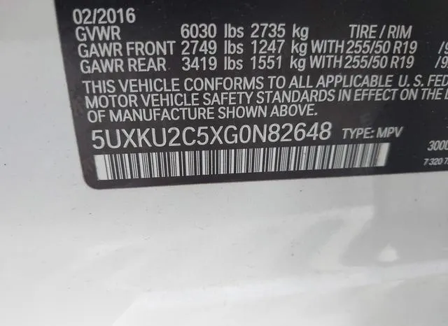 5UXKU2C5XG0N82648 2016 2016 BMW X6- Xdrive35I 9