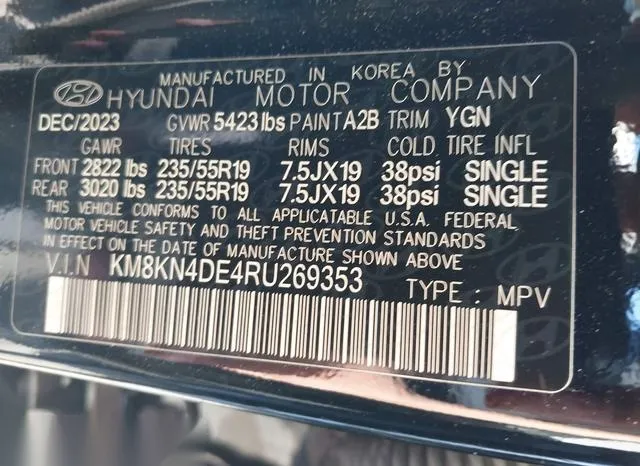 KM8KN4DE4RU269353 2024 2024 Hyundai Ioniq 5- Sel 9