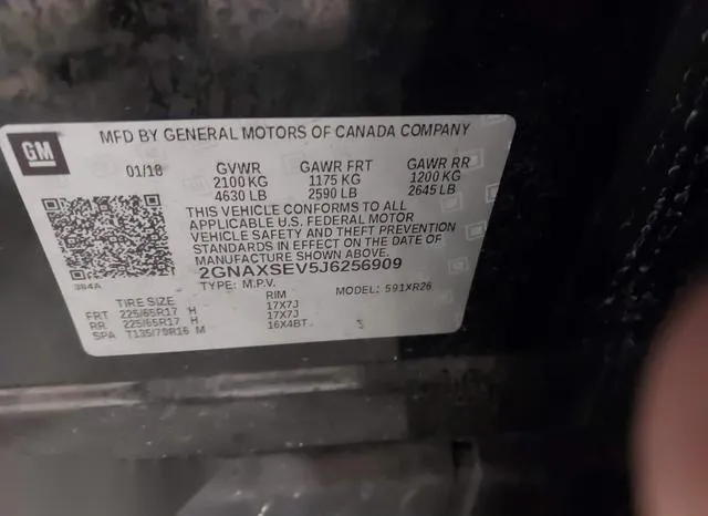 2GNAXSEV5J6256909 2018 2018 Chevrolet Equinox- LT 9