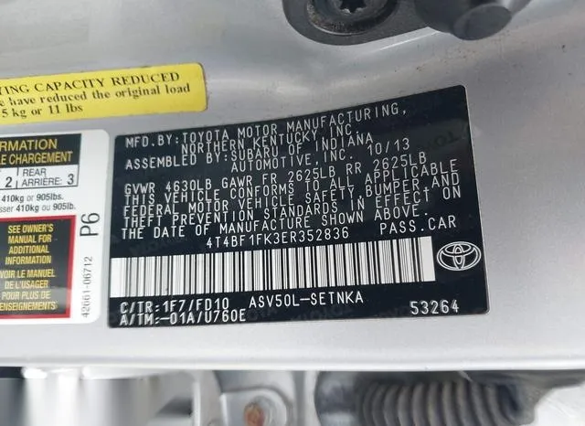 4T4BF1FK3ER352836 2014 2014 Toyota Camry- LE 9