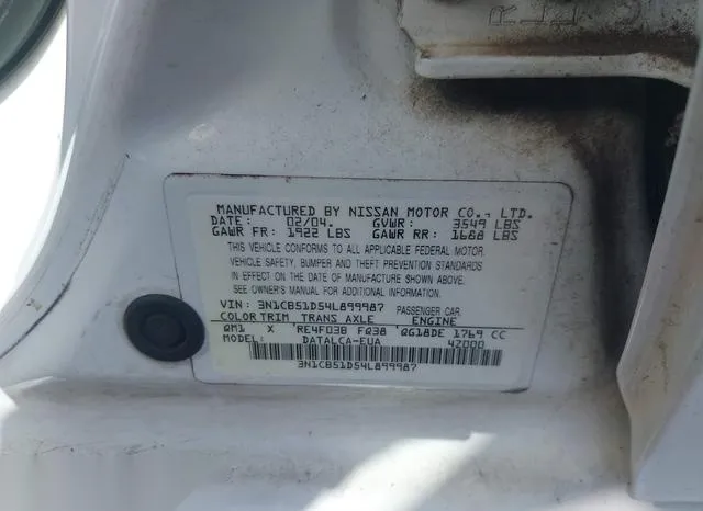 3N1CB51D54L899987 2004 2004 Nissan Sentra- 1-8 9