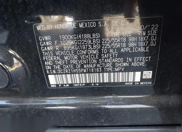 3CZRZ1H55PM718163 2023 2023 Honda HR-V- 2Wd Sport 9